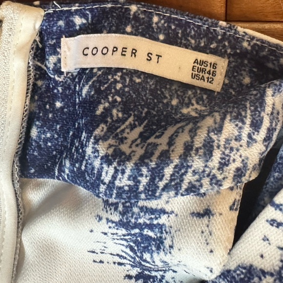 Cooper St Rise Up High-Neck Blue & White Dress size 12 - Picture 10 of 10